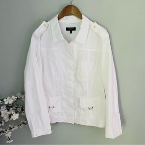 Talbots Woman Hidden Button Field Jacket Size 22W